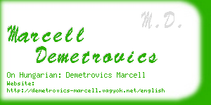 marcell demetrovics business card